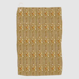 Golden Verziert Floral Golf Handtuch