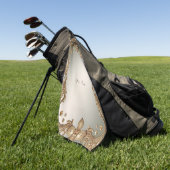 Golden Verziert Frame Golf Handtuch (Gras)