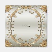 Golden Verziert Magnet (Vorne)