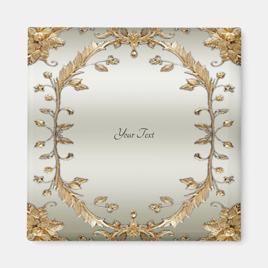 Golden Verziert Magnet (Vorne)