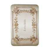 Golden Verziert Rectangle Dimond Blume Shiny Badematte (Vorderseite Vertikal)
