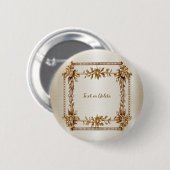 Golden Verziert Rectangle Dimond Blume Shiny Button (Vorne & Hinten)