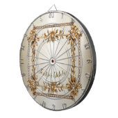 Golden Verziert Rectangle Dimond Blume Shiny Dartscheibe (Vorderseite rechts)