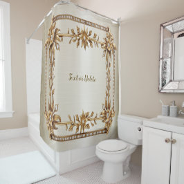 Golden Verziert Rectangle Dimond Blume Shiny Duschvorhang