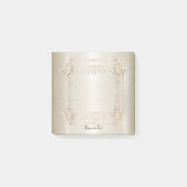 Golden Verziert Rectangle Dimond Blume Shiny Post-it Klebezettel (Vorderseite)