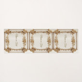 Golden Verziert Rectangle Dimond Blume Shiny Yogamatte (Rückseite (Horizontal))