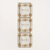 Golden Verziert Rectangle Dimond Blume Shiny Yogamatte (Rückseite)