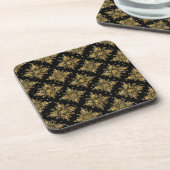 Golden Verziert Snowflake Pattern Getränkeuntersetzer (Linke Seite)