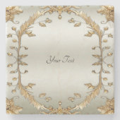 Golden Verziert Stone Untersetzer (Vorderseite)