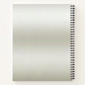 Golden Verziert White Blume Notebook Notizblock (Rückseite)