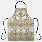 Golden Verziert White Blume Schürze (Vorderseite)