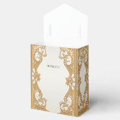 Golden Verziert White Pearls Gefälligkeitsbox Geschenkschachtel (Geöffnet)