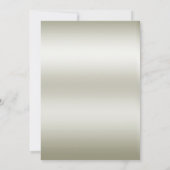 Golden Verzierte Blume Hochzeitsfeiern Einladung (Rückseite)