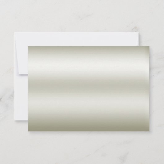 Golden Verzierte Blume RSVP-Karte RSVP Karte (Rückseite)