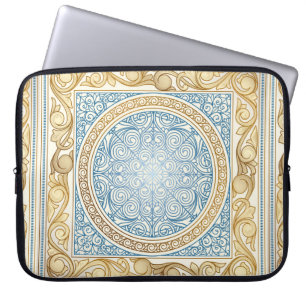 Golden verzierte dekorative Vintage Gestaltung Laptopschutzhülle
