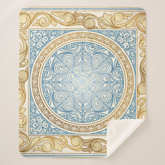 Golden verzierte dekorative Vintage Gestaltung Sherpadecke