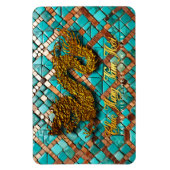 Golden Vietnamese Dragon Year 2024 Mosaic RecPM Magnet (Vertikal)