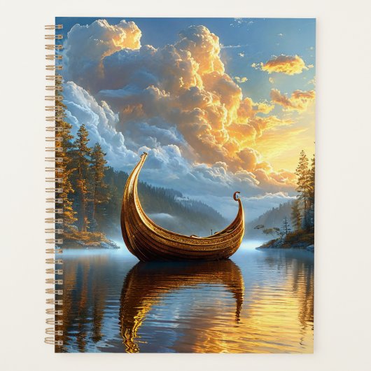 Golden Viking Inspiriert Bootsruhe auf Mystic Lake Planer (Vorderseite)