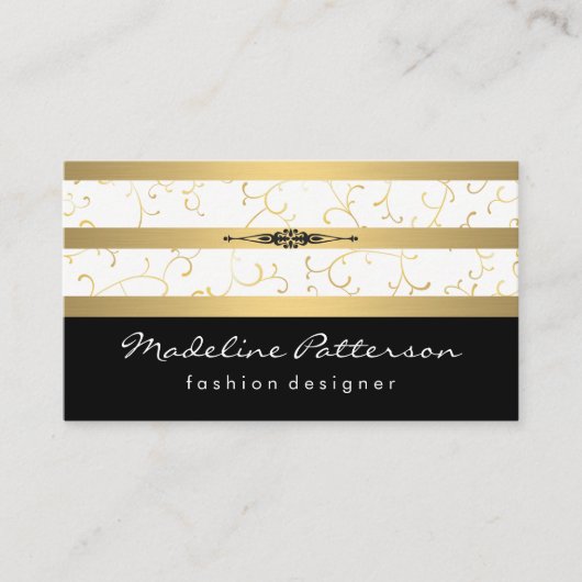 Golden Vines Luxe Classic Visitenkarte (Vorderseite)