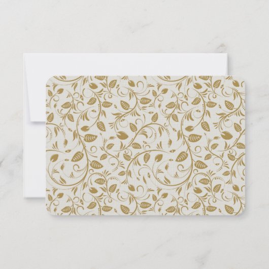 Golden Vines Wedding RSVP (Rückseite)