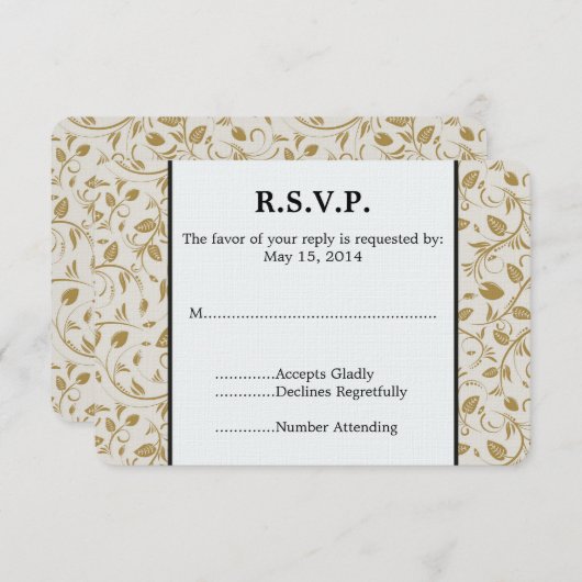 Golden Vines Wedding RSVP (Vorne/Hinten)