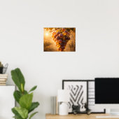 Golden Vineyard Grapes Poster - Autumn Sun (Heimbüro)