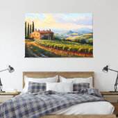 Golden Vineyards - Die rustikale Landschaft der To Leinwanddruck (Insitu (Schlafzimmer))