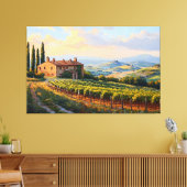 Golden Vineyards - Die rustikale Landschaft der To Leinwanddruck (Insitu (Wohnzimmer))