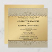 Golden Vintag - Hochzeit Einladung (Vorne/Hinten)