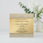 Golden Vintag - Hochzeit Einladung (Stehend Vorderseite)