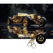 Golden Vintage Car Business Seidenpapier