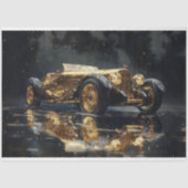 Golden Vintage Car Business Seidenpapier (Vorderseite)