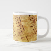 Golden Vintage Notennotiz Jumbo-Tasse (Rechts)