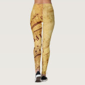 Golden Vintage Notennotiz Leggings (Rückseite)