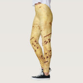 Golden Vintage Notennotiz Leggings (Links)