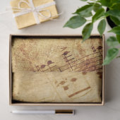Golden Vintage Notennotiz Seidenpapier (Geschenk)
