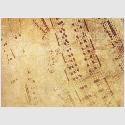 Golden Vintage Notennotiz Seidenpapier (Vorderseite)