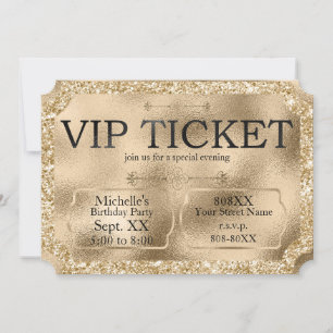 Golden VIP-TICKET Special Event Einladung