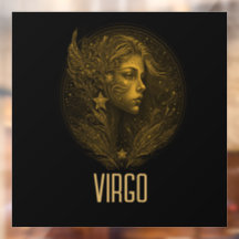 Golden Virgo Klassisches Tierzeichen schwarz