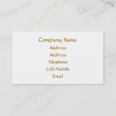 GOLDEN VISITENKARTE (Rückseite)