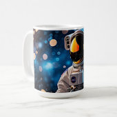 Golden-Visor Astronaut Portrait Kaffeetasse (Vorderseite Links)
