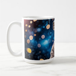 Golden-Visor Astronaut Portrait Kaffeetasse
