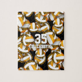 Golden von Girls, orange, mit Zebrastreifen-Volley Puzzle