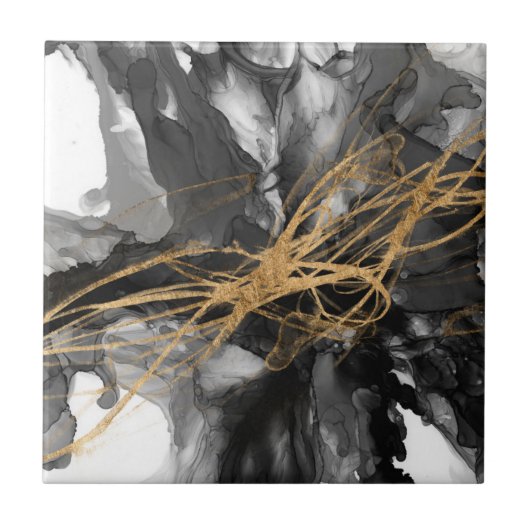 Golden Vortex I Fliese (Vorderseite)