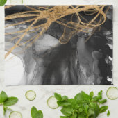 Golden Vortex I Geschirrtuch (Gefaltet)