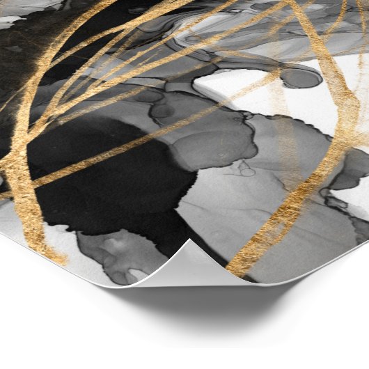 Golden Vortex I Poster (Ecke)