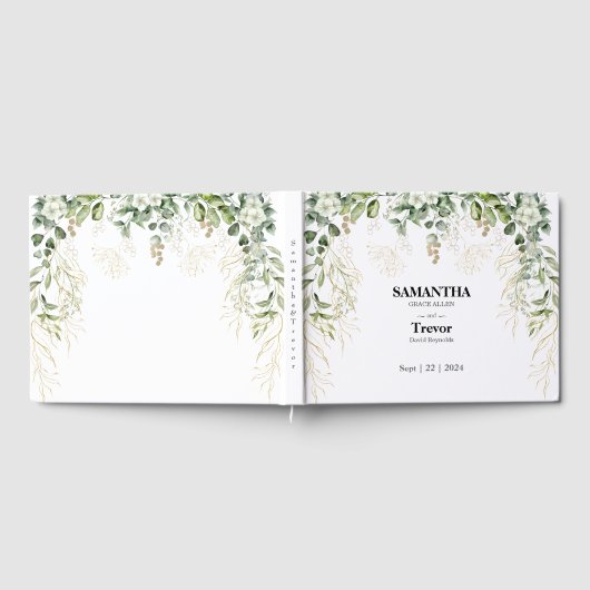 Golden Vows: Ein botanisches Gästebuch für Hochzei (Voll)