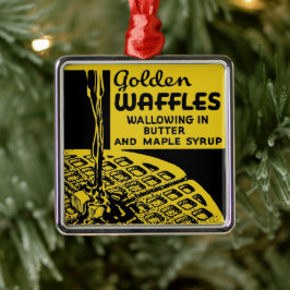 Golden Waffles Frühstück Ornament Aus Metall