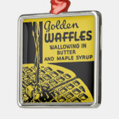 Golden Waffles Frühstück Ornament Aus Metall (Links)