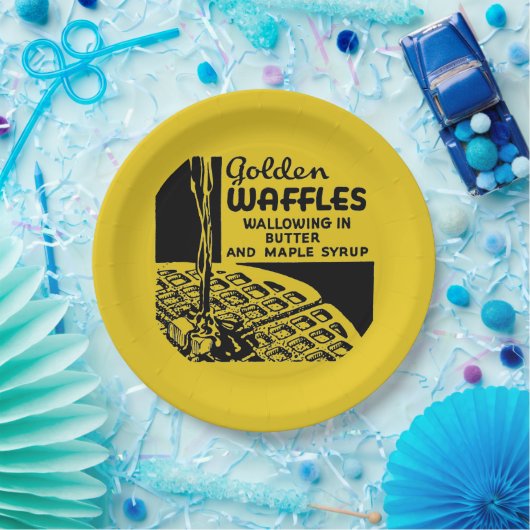 Golden Waffles Frühstück Pappteller (Party)